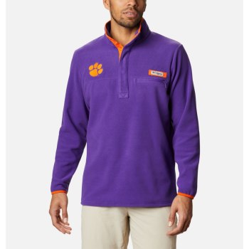 Columbia Collegiate PFG Harborside Fleece - Clemson, Chamarras Morados Para Hombre | 423650-YST